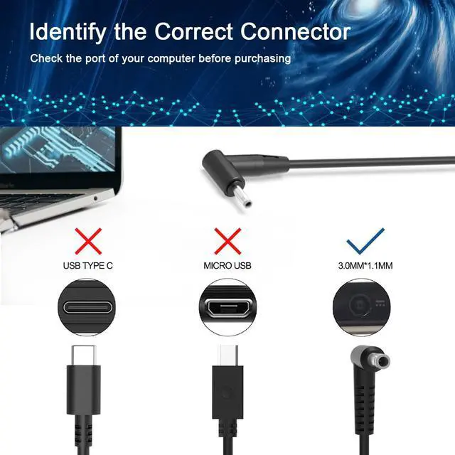 Alt view image 3 of 4 - 45W 40W Charger Fit for -Galaxy-View SM-T670 T677 18.4 Inches Tablet AC Power Supply Adapter Cord