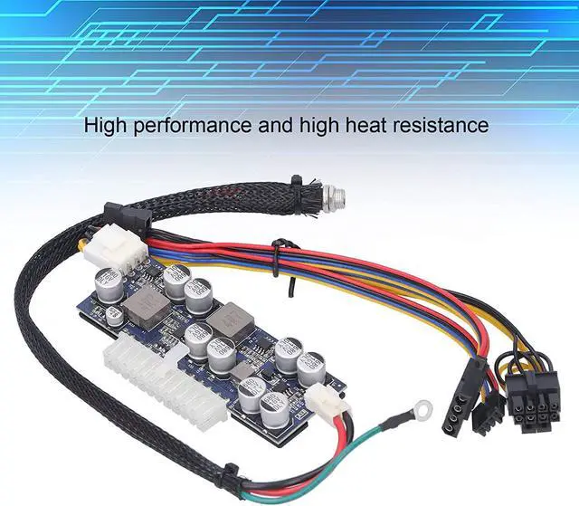 Alt view image 3 of 7 - Hilitand Power Supply Adapter Board, Straight Plug Desktop Computer Converter LDA300WL 12V/300W for Small ATX Boards, with Short-Circuit Protection