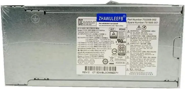 Main image of Lee_store 240W Replacement for HP ProDesk 400 600 800 G1 G2 SFF(P/N: 751884-001, 702309-001, 751886-001, 796351-001, 702457-001 702308-002 751885-001), Also Works for HP Desktop with 200W