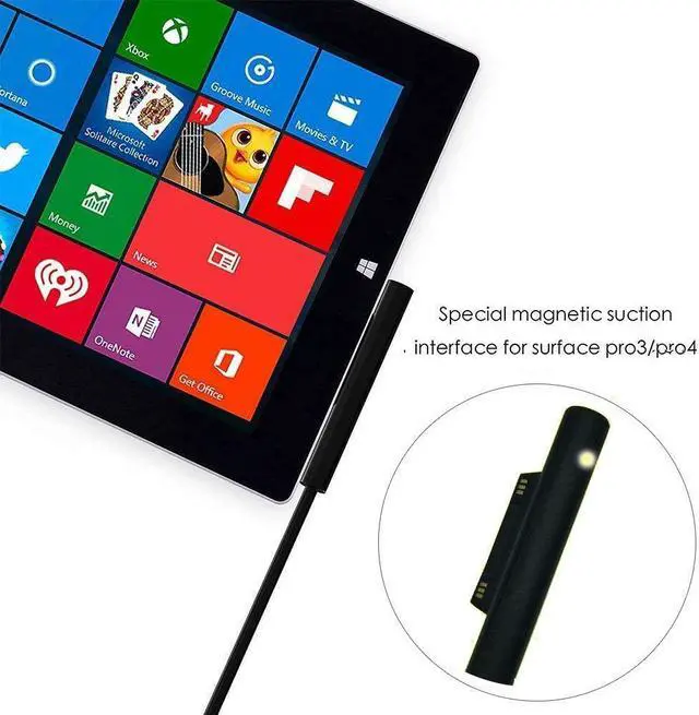 Alt view image 4 of 7 - Surface Pro 3 Charger Surface Pro 4 Charger, 36W 12V 2.58A Power Supply Compatible Microsoft Surface Pro 3 Surface Pro 4 i5 i7 Surface Pro 5 Surface Laptop Surface Go 3/2/1