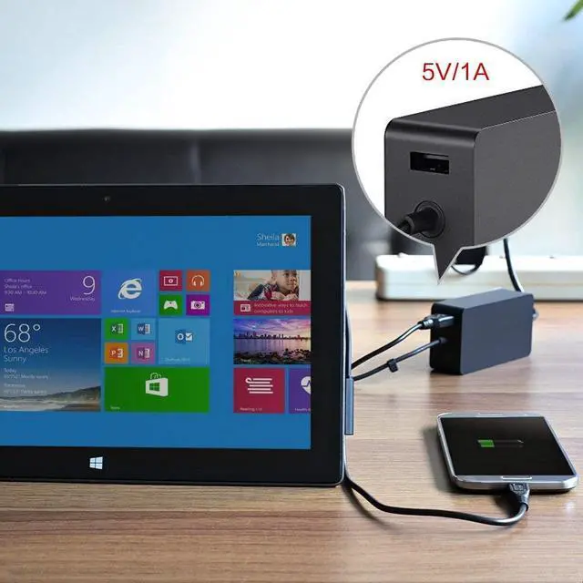 Alt view image 6 of 7 - Surface Pro 3 Charger Surface Pro 4 Charger, 36W 12V 2.58A Power Supply Compatible Microsoft Surface Pro 3 Surface Pro 4 i5 i7 Surface Pro 5 Surface Laptop Surface Go 3/2/1