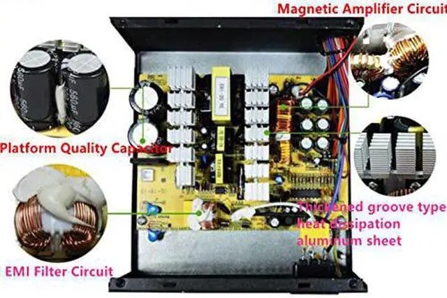 Alt view image 3 of 4 - PSU for JBON ATX Silent Power Supply for Video Games Rated 350W/300W Peak 450W/420W Power Supply 450WS 420WS