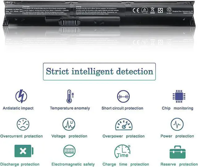 Alt view image 6 of 7 - VI04 V104 Replacement Laptop Battery for HP Envy 14 15 17 Series HP Pavilion 15 17 Notebook Series TPN Q139 Q140 Q141 Q142 Q143 Spare 756743-001 756744-001 756745-001 756479-421 756478-421 756478-851