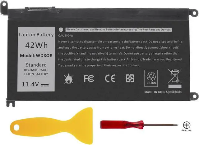 Alt view image 2 of 7 - WDX0R WDXOR Notebook Battery for dell Inspiron 15 5565 5567 5568 5578 7560 7570 7579 7569 13 5368 5378 7368 7378 17 5765 5767 5770 Series; fit dell Type 3CRH3 T2JX4 FC92N CYMGM