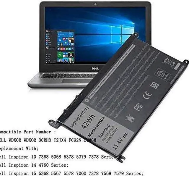 Alt view image 7 of 7 - WDX0R WDXOR Notebook Battery for dell Inspiron 15 5565 5567 5568 5578 7560 7570 7579 7569 13 5368 5378 7368 7378 17 5765 5767 5770 Series; fit dell Type 3CRH3 T2JX4 FC92N CYMGM
