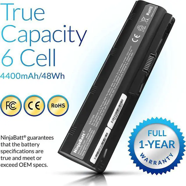 Alt view image 3 of 7 - NinjaBatt Battery for HP 593553-001 636631-001 MU06 MU09 593554-001, HP Pavilion dm4 g4 g6 g7 DV3-4000 DV5-2000 DV6-3000 DV7-6000, HP Compaq Presario CQ42 CQ56 CQ57 CQ62 - High Performance