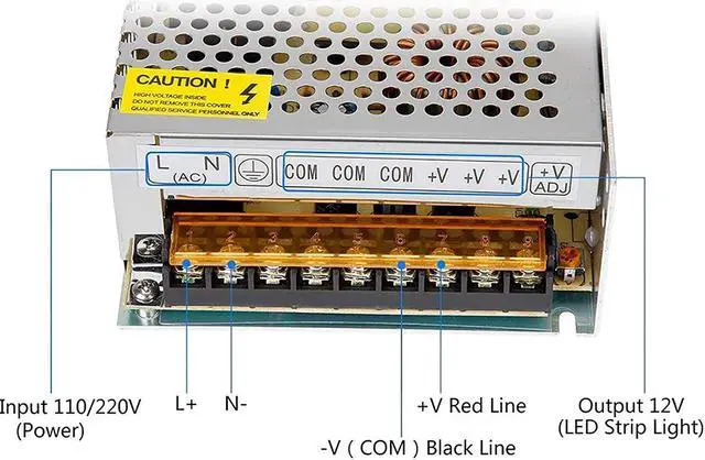 Alt view image 3 of 7 - DC12V Power Supply, Switching Power Supply Transform AC Current Into DC Power Supply Driver Small Size for 3D Printer for Car Subwoofer Amp Audio Amplifier