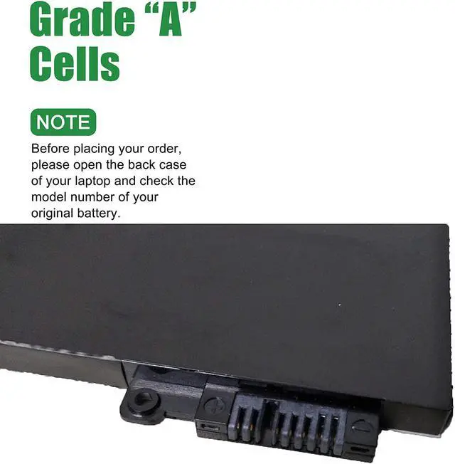 Alt view image 3 of 6 - JIAZIJIA 01AV406 Laptop Battery Replacement for Lenovo ThinkPad T460S T470S Series Notebook Internal SB10J79003 00HW038 00HW025 00HW024 01AV462 01AV405 01AV407 01AV408 Black 11.46V 27Wh 2274mAh 3-Cell