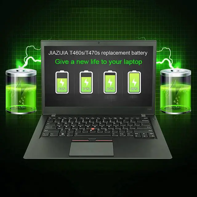 Alt view image 6 of 6 - JIAZIJIA 01AV406 Laptop Battery Replacement for Lenovo ThinkPad T460S T470S Series Notebook Internal SB10J79003 00HW038 00HW025 00HW024 01AV462 01AV405 01AV407 01AV408 Black 11.46V 27Wh 2274mAh 3-Cell