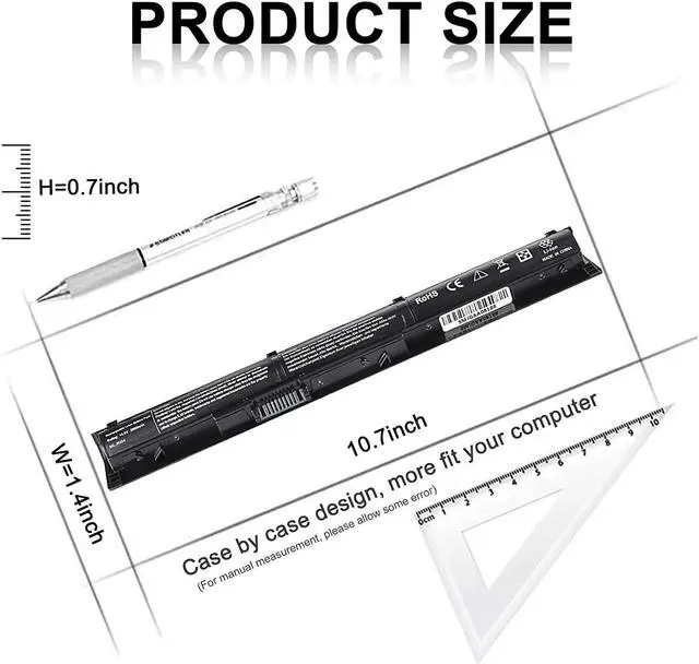 Alt view image 2 of 7 - New Replacement RI04 RI06XL Notebook Battery for HP ProBook 450 455 470 G3 Envy 15-Q001TX Laptop Series Fit P/N Spare 805294-001 811063-421 805047-851 P3G15AA HSTNN-DB7B HSTNN-PB6Q -12 Months Warranty