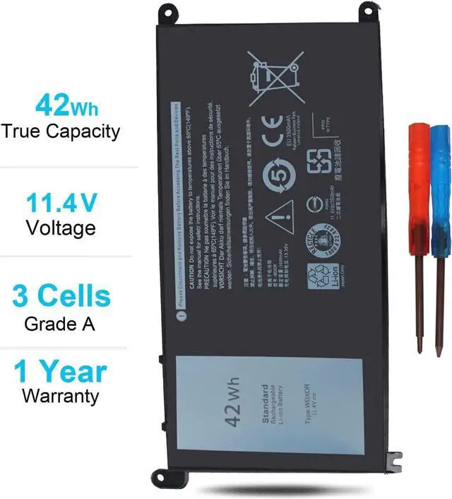Alt view image 6 of 7 - WDXOR 42wh Laptop Battery,WDXOR Battery,WDX0R Battery for Dell Inspiron 15 5000 7000 Series 15 7579 7573 7560 7569 7570 5565 5567 5568 5570 5578 5579 7586 13 7368 7378 5368 5378 5379 17 5765 5767 5775