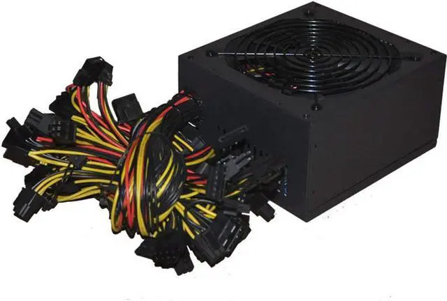 Main image of Power Supply 1800W ATX Mining PC Power Supply Supports 8 Graphics Card 100-240V Power Supply Mining Machine Support - Black