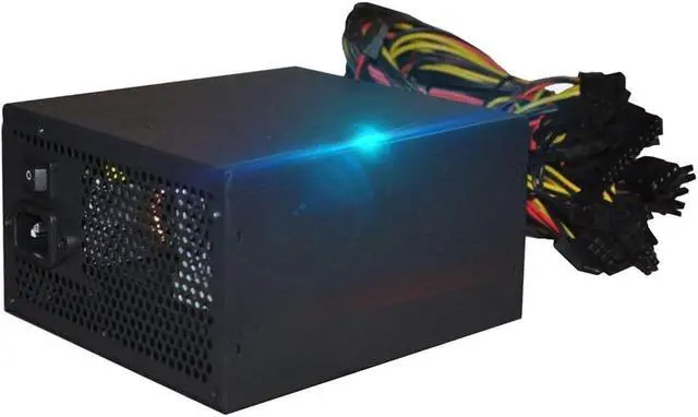Alt view image 6 of 7 - Power Supply 1800W ATX Mining PC Power Supply Supports 8 Graphics Card 100-240V Power Supply Mining Machine Support - Black