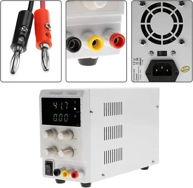 Alt view image 6 of 7 - 300W 0-60V 0-5A 110/220V DC Power Supply High Voltage stabilizer Power Supply Regulated Power Supply for Factory Maintenance(U.S. regulations)