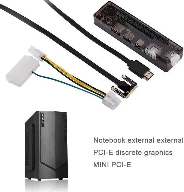 Alt view image 5 of 5 - Laptop External Independent Video Card Dock,for Mini PCIE,Expresscard,6Pin+ Interface Output,Without Power Supply