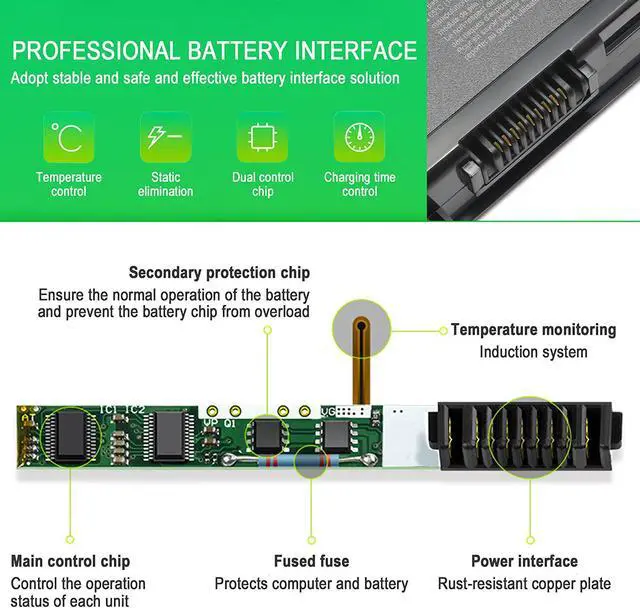 Alt view image 6 of 7 - Laptop Battery for Dell Studio Series 1745 1747 1749,Compatible P/N: N855P U164P U150P N856P M905P 312-0186