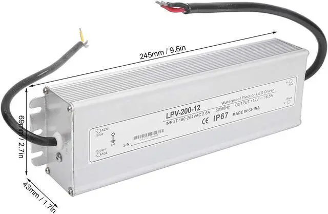 Alt view image 7 of 7 - Shopping Spree Power Supply, BERM Power Supply 100mvp-p for Computer Projects for LED Light Strips for Industry for LED Bulbs