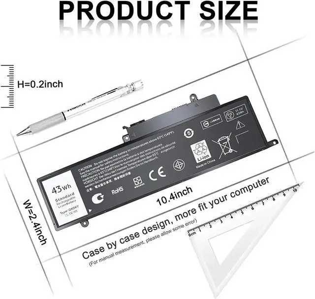 Alt view image 2 of 7 - IEFUU New GK5KY Battery for Dell Inspiron 11 3147 3148 3152 Series Inspiron 13 7353 7352 7347 7348 7359 7558 7568 Series Laptop Notebook Battery Fits Type 92NCT 4K8YH 04K8YH 092NCT