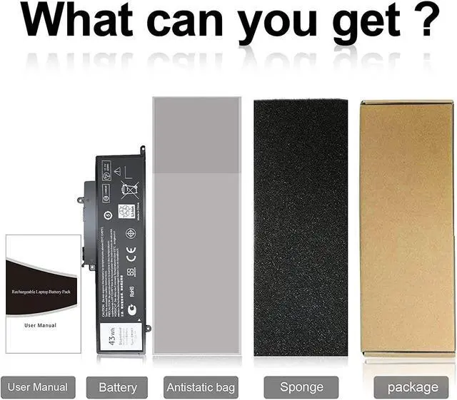 Alt view image 7 of 7 - IEFUU New GK5KY Battery for Dell Inspiron 11 3147 3148 3152 Series Inspiron 13 7353 7352 7347 7348 7359 7558 7568 Series Laptop Notebook Battery Fits Type 92NCT 4K8YH 04K8YH 092NCT