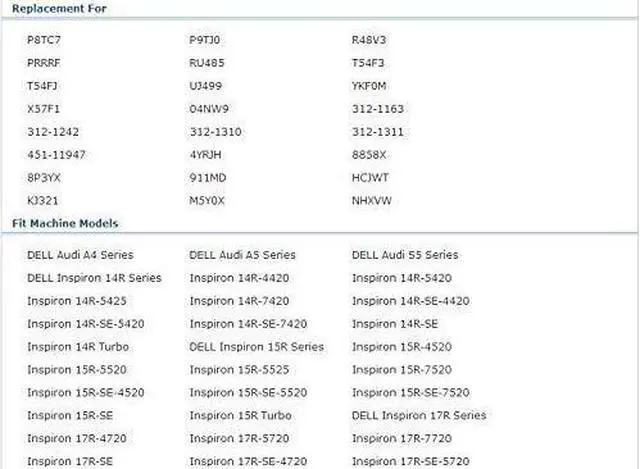Alt view image 4 of 7 - E6440 T54FJ M5Y0X 8858X DTK Laptop Battery Replacement for DELL Latitude E6420 E6430 E6440 E6440 E6530 Vostro 3460 3560 Inspiron 5720 7520 Notebook