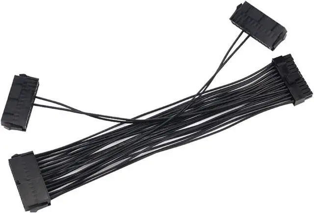 Main image of WWWFZS 24 Pin 2-Way Dual PSU Power Supply Starting Cable for ATX Motherboard (30cm) for Mining(Color:3 PSU Cable)