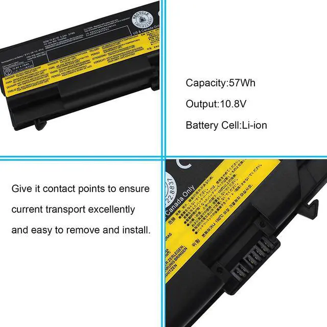 Alt view image 5 of 7 - T430 Battery for Lenovo Thinkpad 70+ T410 T420 T510 T520 T530 T530I SL410 SL510 E420 E520 W510 W520 W530 45N1001 42T4733 42T4751 42T4752 42T4753 45N1000 42T4731 42T4235 42T4757 42T4755