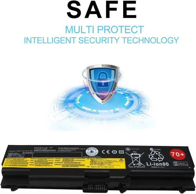 Alt view image 4 of 7 - T430 Battery for Lenovo Thinkpad 70+ T410 T420 T510 T520 T530 T530I SL410 SL510 E420 E520 W510 W520 W530 45N1001 42T4733 42T4751 42T4752 42T4753 45N1000 42T4731 42T4235 42T4757 42T4755