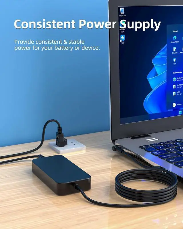 Alt view image 7 of 7 - 120W AC Charger Fit for Asus VivoBook Pro 15 N580V N580VD N580G N580VN N580GD N580 M580V M580VD M580 Laptop Power Supply Adapter Cord
