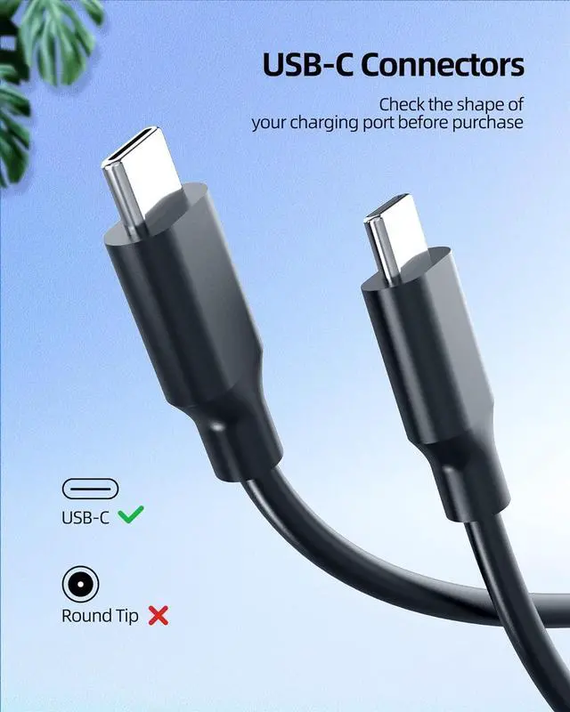 Alt view image 2 of 5 - 65W Type C AC Charger Fit for Samsung Galaxy Book Pro 360 NP950QDB NP930QDB NP935QDC Galaxy Book Pro NP950XDB NP930XDB 15.6 13.3 KA1US KA2US KB1US KE1US KE2US KD1US Laptop Power Supply Adapter Cord