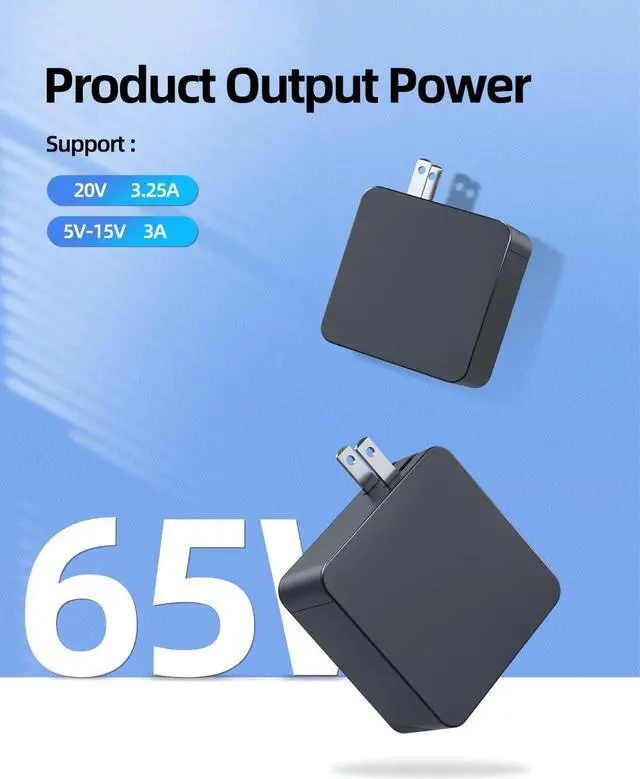 Alt view image 4 of 5 - 65W Type C AC Charger Fit for Samsung Galaxy Book Pro 360 NP950QDB NP930QDB NP935QDC Galaxy Book Pro NP950XDB NP930XDB 15.6 13.3 KA1US KA2US KB1US KE1US KE2US KD1US Laptop Power Supply Adapter Cord