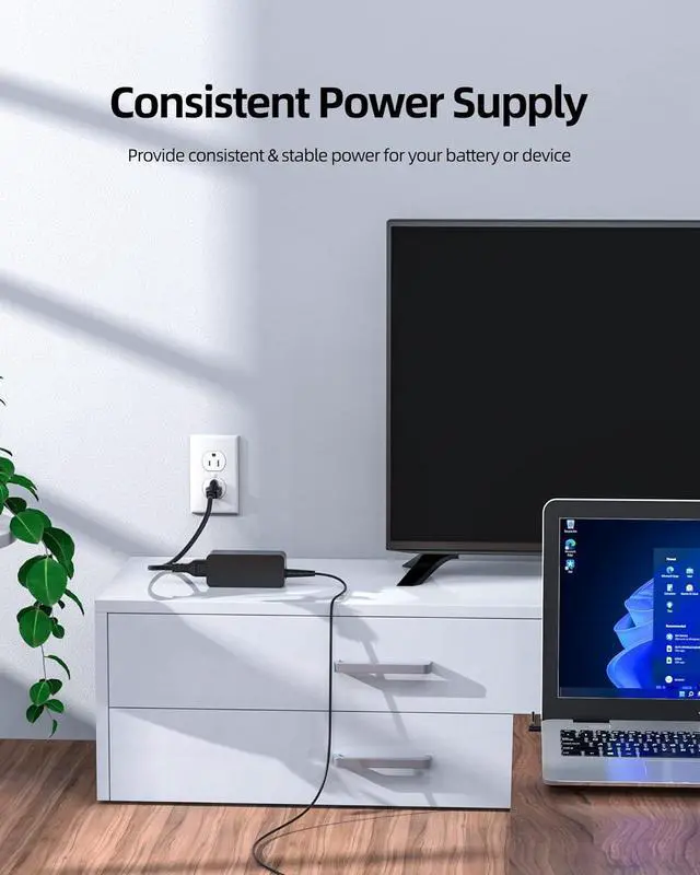 Alt view image 7 of 7 - Superer 45W Model Charger Fit for HP 14-dq2xxx 14-dq0xxx 14-dq1xxx 14-dk1xxx 14-dk0xxx 14-fq0xxx 14-dy0xxx 14-cf2xxx 14-cf0xxx 14-df0xxx 14-dw0xxx 14-dw1xxx 14-ep0xxx 14-ds Laptop Power Cord Blue Tip