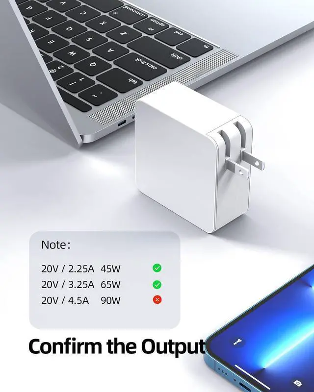 Alt view image 5 of 7 - 65W Fast Type C Charger for Samsung Galaxy Book Laptop Charger  for Galaxy Book Pro, Pro 360, Notebook 7 9 Pro Pen and More Replacements with USB C Connector, Foldable Compact Detachable 7.5ft Cable
