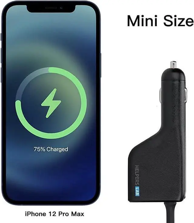 Alt view image 5 of 7 - 19.5V 3.33A 65W Blue Tip Car Adapter Charger with USB QC3.0 Compatible for HP Laptop Envy4 Envy6 EliteBook TouchSmart Folio Pavilion Stream Spectre Zbook chromebook Power Supply