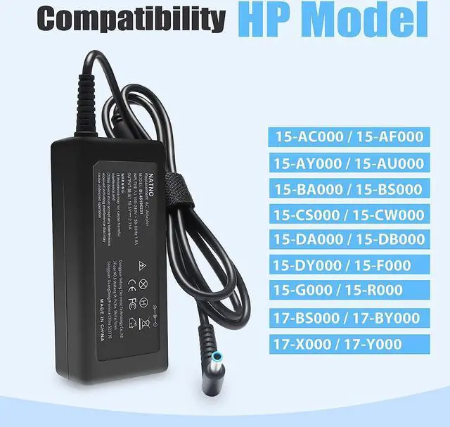 Alt view image 2 of 7 - 19.5V 2.31A 45W Ac Adapter/Laptop Charger/Power Supply for HP 15-BS000 17-BS000: 15-bs168cl 15-bs010ds 15-bs013dx 15-bs060wm 15-bs192od 15-bs033cl 15-bs095ms 15-bs015dx 15-bs020wm 17-bs049dx