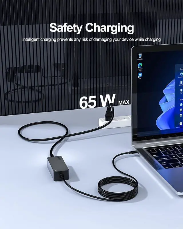 Alt view image 7 of 7 - 65W AC USB C Charger (UL Certified Safety) Fit for  500w 300w 100w Yoga Gen 3 4 Laptop