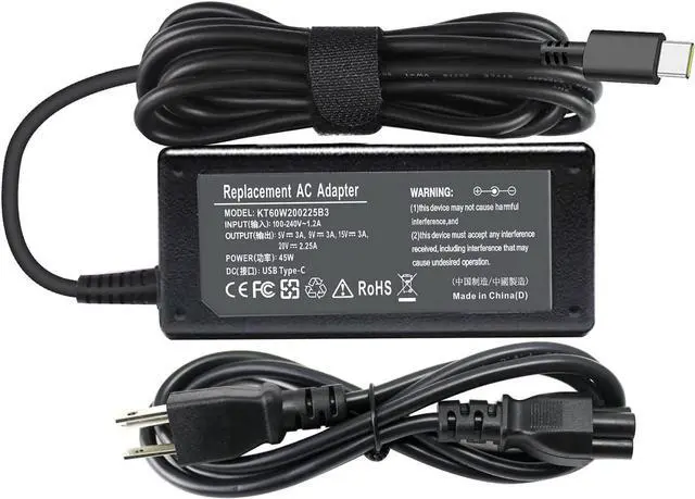 Main image of 45W Type C USB-C Charger for Dell Chromebook 11 3100 5190 3380 P29T Latitude 5420 5520 5285 5290 7390 7480 7490 7410 7290 7370 2-in-1 XPS 13 9350 9360 9365 9370 LA45NM150 LA65NM170 2YKOF 04RYWW 0HDCY5