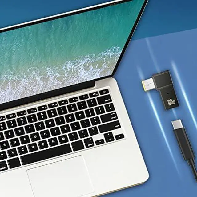 Alt view image 6 of 7 - USB C to DC Tip Adapter, 100W PD Power ThinkPad Laptop Charging Cable