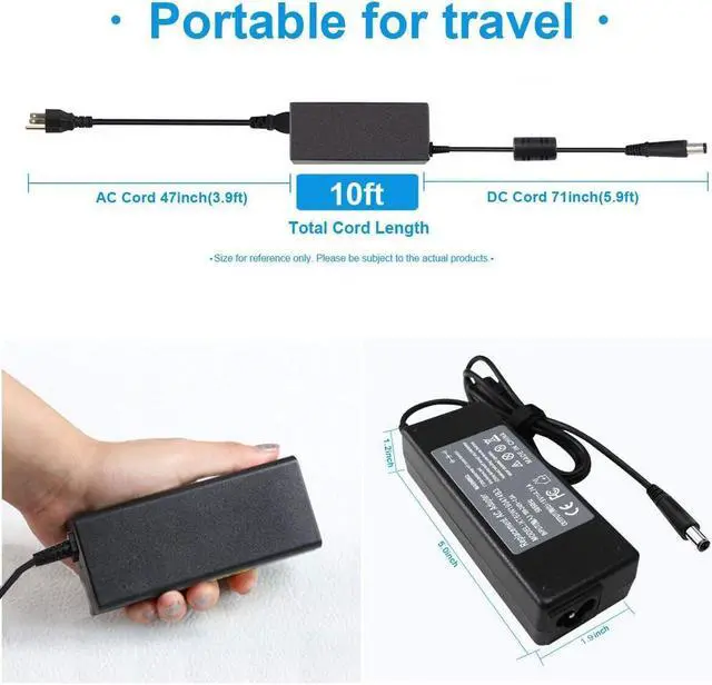 Alt view image 2 of 7 - 90W 19V 4.74A Adapter Charger Compatible with HP Probook 6560b 6570b 6550b 6470b 6450b 4530s 4540s 4440s 4430s, EliteBook 8460p 8470p 8440p 8560p 8760p 2570p 2540p 2560p 2730p 2740p 8460w 8570w 8770w