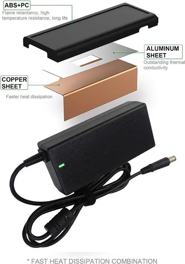 Alt view image 5 of 7 - 19.5V 3.34A 65W PA-12 AC Adapter Charger for Dell Inspiron M5030 M5110 N4010 N4020 N4030 N5010 N5110 N5030 N5040 N5050 Inspiron 15 1564 3537 7537 Power Supply Cord(7.4 * 5mm Tip)