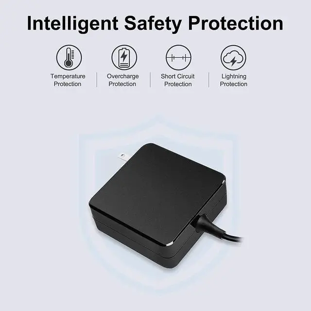 Alt view image 3 of 7 - 19V 3.15A Charger Power Cord for Gateway GWTN156-1 GWTN156-5 GWTN156-4 GWTN156-9 GWTN141-2 GWTN141-10 GWTN156-7 GWNC31514-BK Gateway TYPE60-190-31501U 60-190-31501U Laptop Charger
