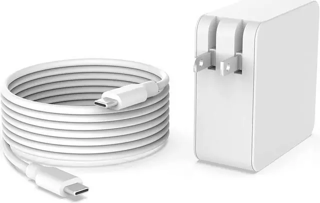 Main image of 65W Fast Charger Fit for  Laptop Charger Galaxy Book Pro Pro 360 Notebook Ep-Ta865  More Devices with USB Type C Connector Foldable Scratch-Resistant Plug PD Detachable 7.5FT Cable