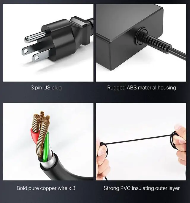 Alt view image 5 of 7 - 230W Charger Fit for MSI GS66 GS76 GS75 GS65 Stealth Power Supply, MSI Chicony A17-230P1A A12-230P1A P65 P75 AC Adapter