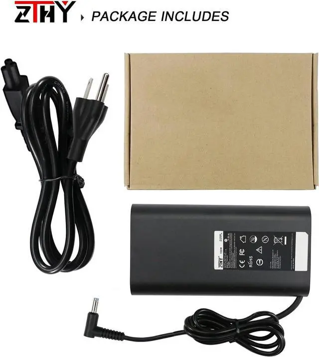 Alt view image 7 of 7 - 150W 19.5V 7.7A Charger Slim 4.5mm Power Adapter Replacement for HP Omen Pavilion 15 17 ZBook 15 G3 G4 G5 G6 Studio Fury 15 17 G7 G8 Stream 13 14 Envy 15 16 17 Spectre X360 13 14 15 EliteBook TPN-DA0