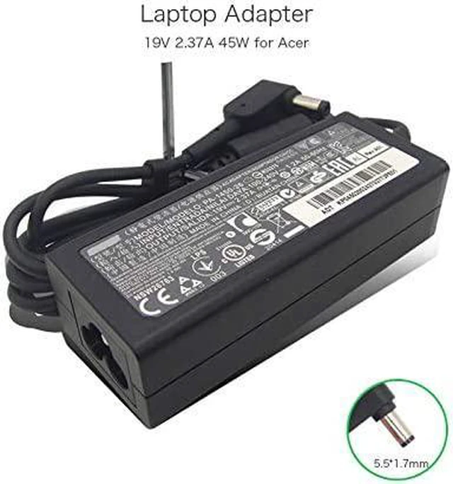 Main image of 19V 2.37A 45W 5.5 * 1.7mm Laptop AC Adapter Compatible for 13-045N2A A045R021L ADP-45HE B PA-1450-26 Power Supply Charger Supply..