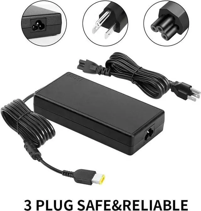 Alt view image 3 of 3 - 170W Charger for Lenovo Thinkpad P1 P15 P17 T15g T15p P16 P16v P15v P50 P52 P53 P70 P73 Extreme, IdeaPad/Yoga Pro Slim 5 7 9 LOQ Legion Slim 5 S7 R720 Y720 Y730 Y530 Y520 Laptop ADL170NDC3A