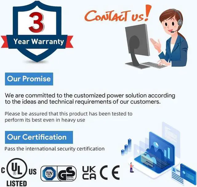 Alt view image 2 of 7 - AC DC Adapter Charger Power Supply Cord Cable Comaptible with Flare6 Bluetooth Boombox Speaker - OEM