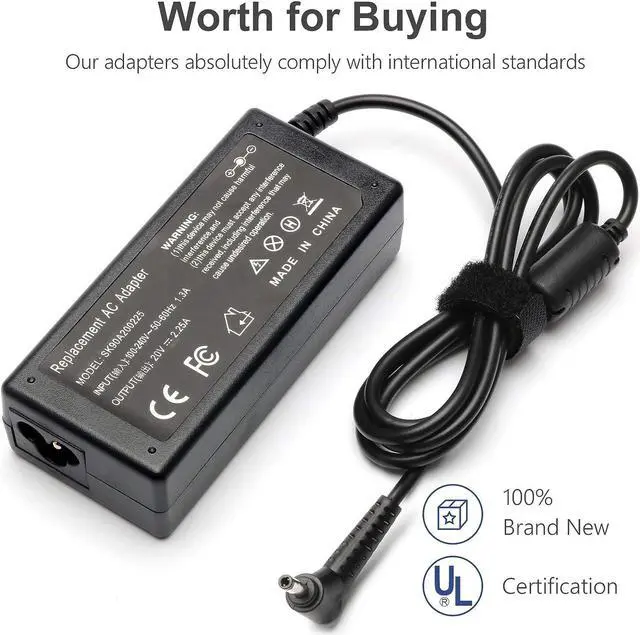 Alt view image 7 of 7 - 65W Charger for Lenovo Laptop - IdeaPad 1 3 5, Flex 4 5 6 1470 1480, Lenovo V14 V15 V17 G2 G3 G4 Adapter;IdeaPad 110 110s 310 330 330s 520 530s 710s L340 S145 S340 S540; Yoga 720 710 510 Power Supply