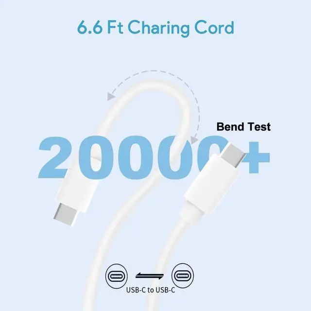 Alt view image 6 of 7 - ?MacBook Pro Charger 100W USB C Charger Compatible with MacBook Pro 16 15 14 13 Inch 2023 2022 2021 MacBook Air 13 13.6 15 Inch PD Fast Charging Work with 96W 87W 61W MacBook Charger Type C Charger