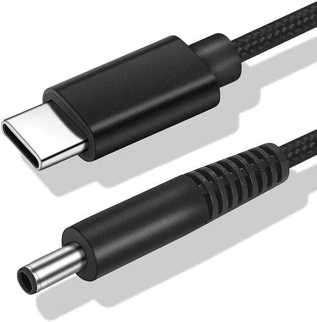 Main image of USB C to Smart Tip Charging Cable for  Laptop Charger 45W 65w 90W 4.5mm Connector for Inspiron 11 13 14 17 15 3000 5000 7000-Nylon Braided 1.8m