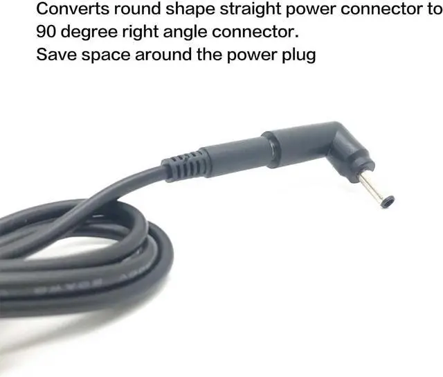Alt view image 4 of 7 - 4.5 x 3.0 mm Right Angle 90-Degree Power Adapter Connector Converter for Dell Latitude; XPS; Vostro Laptop AC Charger Cord - 1 pcs
